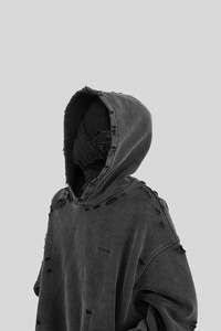 Custom Distressed Hoodie <b>for</b> Causal Wear Color <b>Top</b> Quality <b>Men's</b> Fashionable <b>Thermal</b> Hoodies - Product Image 3