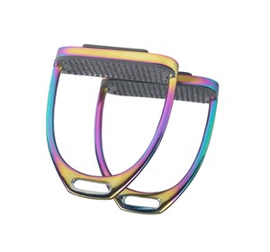 Nouvelle arrivée d'étriers d'équitation en aluminium Poignée de sécurité légère Base large Conception directe d'usine OEM - Product Image 2