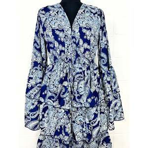 Chic Boho Ruffle <b>Kimono</b> <b>Cardigan</b> for Women Everyday Wear and Beach Resort Cover-up for Bridesmaids - Product Image 2