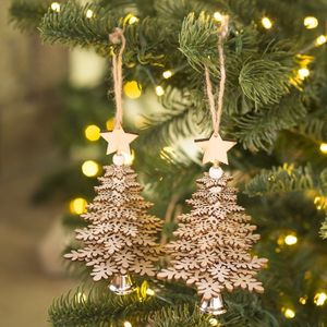 Ornements muraux de Noël en bois rustiques avec l'ajout d'une joie de vacances traditionnelle aux décorations pour la maison - Product Image 4