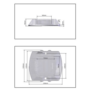 Lot de 10 boutons solaires clignotants rouges en PVC avec réflecteurs blancs pour cônes et marquages routiers d'avertissement - Product Image 4