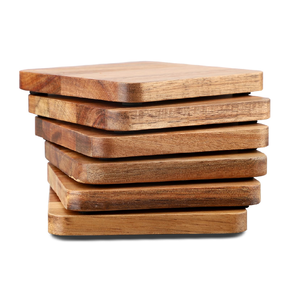 Juego de Posavasos de Madera de Estilo Rústico Hechos a Mano, con Logotipo Grabado con Láser Personalizado, Ecológicos y Reutilizables, para el Hogar, Bodas y Eventos - Product Image 5