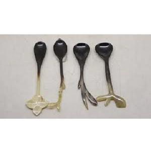 Cuchara de cuerno tradicional, tenedor, juegos de cubiertos, utensilios de cocina hechos a mano, cuchara de cuerno de búfalo de agua Natural, decoración del hogar de Super Enterprises - Product Image 1