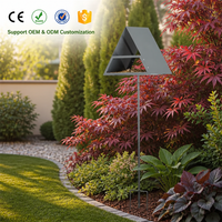Support de mangeoire à oiseaux JH-Mech pour la décoration extérieure du jardin, imperméable, réglable en hauteur, en métal, avec déflecteur anti-écureuil pour poteau de mangeoire à oiseaux