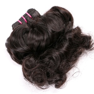 Faisceaux de cheveux doublement étirés funmi bouclés avec fermeture à lacet pour femmes noires 100% cheveux humains - Product Image 5