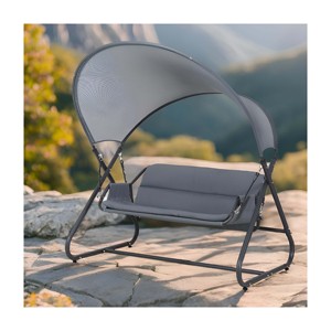 Super Big Double Swing Chair Stand Coussin Livraison rapide Acier inoxydable Utilisation extérieure Usine Vente en gros Stock Acheter maintenant! - Product Image 6