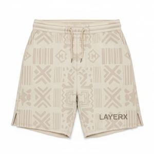 Pantalones Cortos de Algodón Sólido para Hombre, Estampado 3D, Estilo Urbano Ecológico, Corte Holgado, Dobladillo Deshilachado, Estilo Informal para Gimnasio, Venta al por Mayor - Product Image 1