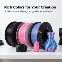 Filament d'impression 3D PLA à effet métallique de 1,75 mm, 12 couleurs, longueur de 330 m, couleur métallique uniforme, anti-colmatage pour imprimantes 3D FDM