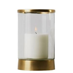 Décoration de mariage et de noël bougeoir ouragans en métal bougeoir décoratif ouragans en métal fini or - Product Image 5