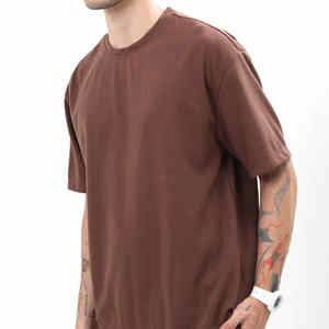 Camiseta Extra Grande de Algodón 100% de Alta Calidad a Precio de Mayoreo, Camisetas Holgadas de Talla Grande con Logotipo Personalizado para Hombre - Product Image 2