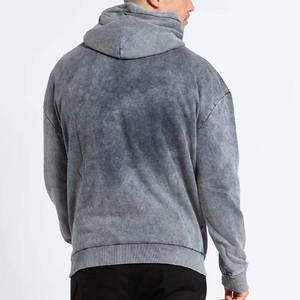 Hoodies Vintage Plus Size 350Gsm Thick Sun Faded Acid Wash Hoodie Pullover No String Heavyweight Sweatshirts avec Anti-Pilling - Product Image 2