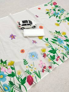 Nuevo y elegante traje Sari de lino Kanchipuram para mujer estilo indio y pakistaní para bodas y fiestas en India - Product Image 4