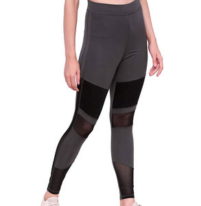 กางเกงโยคะไนลอนเอวสูงสำหรับผู้หญิงกางเกงเลกกิ้งออกกำลังกายฟิตเนสยิมนุ่มลายพื้น - Product Image 3