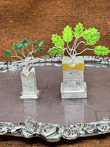 งานฝีมือแกะสลักลายโลหะ ทาสี ต้นทูลซี ของตกแต่งสำหรับบูชาในวัด ของขวัญตอบแทน ของตกแต่งบ้าน ของประดับโต๊ะทำงาน - Product Image 5