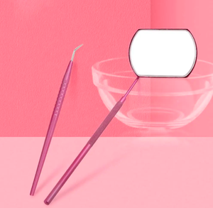 2 PCS Grand miroir de maquillage grossissant carré Outil d'examen des cils personnalisé Séparateur de cils Kits d'extension de cils pour le bricolage - Product Image 6