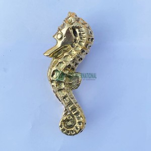 Dụng Cụ Gõ Cửa Hình Ngựa Biển Bằng Đồng Thau Đồ Cứng Cửa Cổ Thủ Công Chắc Chắn Dụng Cụ Gõ Cửa Động Vật Xuất Khẩu Anh Mỹ - Product Image 2