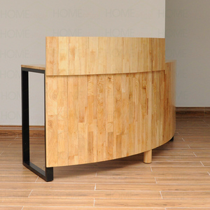 BLT68002-Durable Simple Curved AA Rubber Half <b>Compact</b> Reception <b>Desk</b> Modern Minimalist for Commercial Use Clinics Schools Spas - Product Image 2
