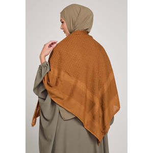 High Quality Bronze Keffiyeh <b>Scarf</b> Collection Ethnically Inspired Shawl in Silk <b>Wool</b> Cotton Polyester Chiffon Durable Stylish - Product Image 3