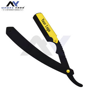 Rasoir à lame pliable de qualité professionnelle pour salon, logo personnalisé, acier inoxydable classique, lame droite, rasoir de barbier - Product Image 5