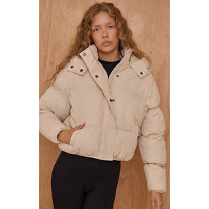 Chaqueta Acolchada de Moda para Mujer, Tejida, de Lona, Abrigada, de Manga Larga, con Cierre Completo, Transpirable, Nueva Llegada - Product Image 1