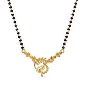 Collier pendentif Mangal Sutra de style traditionnel 18 carats pour un usage quotidien pour les femmes, chaînes au design ethnique minimaliste - Product Image 4