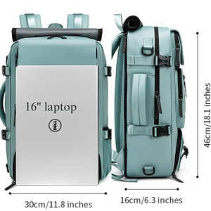 Рюкзак для путешествий, для женщин и мужчин, подходит для ноутбука 16 дюймов, водонепроницаемый складной рюкзак с отделением для обуви - Product Image 3