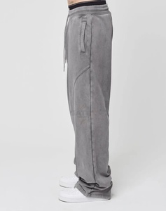 Pantalones Deportivos Unisex de Algodón Lavado, Corte Holgado, Estilo Urbano, Personalizables al por Mayor - Product Image 3