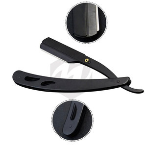 Afeitado Barber Tools Hair Razor Black Professional Ajustable Safety Razor Ustra Maquinilla de afeitar sin dolor para hombres Personal - Product Image 6