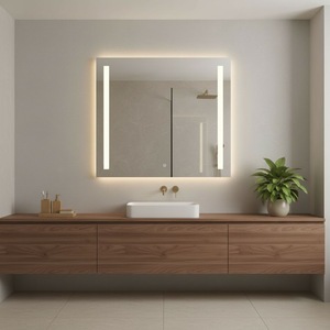 Nuevo Espejo LED Infrarrojo WAVE SENOR Contemporáneo, Cuadrado, Sin Marco, Calentamiento Rápido, con Fibra de Carbono e Iluminación - Product Image 4