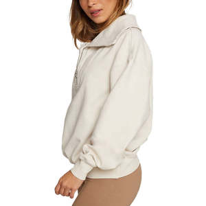 Sudadera de Golf para Mujer, Personalizada al por Mayor, Transpirable, de Secado Rápido, con Cuello Alto, Estampada, de Forro Polar, con Cierre de Cremallera de un Cuarto - Product Image 4