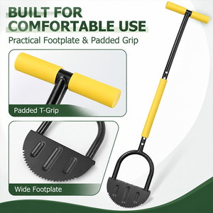 Cortadora de Césped Manual, Herramienta para Delimitar Jardines, Acero Resistente, Cuchilla de Media Luna con Dientes de Sierra, Mango Largo para Césped, Aceras y Jardines de Flores - Product Image 4