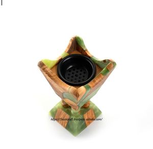 Prix de gros Brûleur de Bakhoor de style marocain Logo personnalisé Bois Résine Mubakhar Porte-encens Décoration d'intérieur Diffuseur d'aromathérapie - Product Image 3