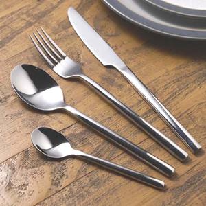 Juego de cubertería de plata con mango redondo, tenedor plateado, plateado, barato, nuevo diseño moderno - Product Image 2