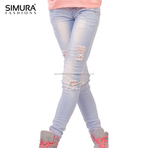 Nouveau design tendance, meilleure qualité, vente en gros à prix abordable, séchage rapide, OEM, jean en denim élégant pour femme, coupe skinny slim, pantalon durable - Product Image 3