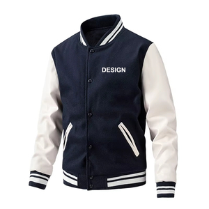 Chaquetas de Moda con Forro Acolchado, Parches Personalizados, Chaqueta Universitaria de Lana para Hombre, Estilo Bomber, Béisbol, Varsity - Product Image 1