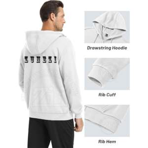 Sudadera con Capucha de Invierno para Hombre de Alta Calidad, 100% Algodón, Forro Polar, Bordada, Transpirable, de Secado Rápido, Antiarrugas, Corte Regular, Color Jaspeado - Product Image 4