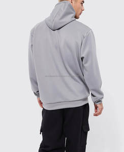 500 Gsm 100% Cotton Plain Essentials Sudadera con capucha en blanco para hombre Sudadera con capucha de peso pesado Ropa de calle de gran tamaño Sudaderas con capucha de algodón transpirable - Product Image 1