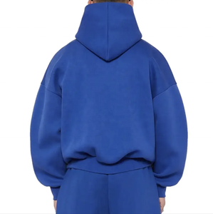 Sweat à capuche zippé pour homme en molleton de coton épais 400g, coupe oversize personnalisée, streetwear de luxe, anti-boulochage, respirant - Product Image 3