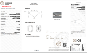3.83 ct Radiant Cut Lab-Grown Diamond IGI Certified E Color VS2 Clarity Lab-Stone - Product Image 5