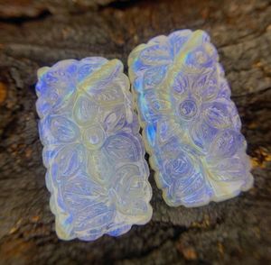 AA+ Grade Rainbow Moonstone Carved Gemstone Natural Moonstone Carving Stone Expansive Carved Gemstone Rare Grade Moonstone - Product Image 2