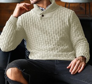 เสื้อสเวตเตอร์ของผู้ชายผ้าฝ้าย100% ระบายอากาศได้ดีเสื้อสเวตเชิ้ตของผู้ชายมีสไตล์ - Product Image 5