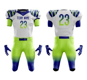 ชุดยูนิฟอร์มอเมริกันฟุตบอลแบบสั่งทำพิเศษสำหรับทุกเพศ ปี 2023 คุณภาพสูง OEM ระบายอากาศได้ดี แห้งเร็ว พิมพ์ลายแบบซับลิเมชั่นเต็มตัว มีไซส์พลัส - Product Image 6