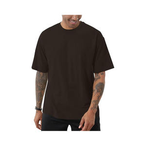 Camiseta atlética de gran tamaño a la moda para hombre, de manga corta Camiseta básica informal con cuello redondo de algodón 100% - Product Image 6