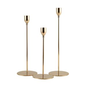 Portavelas de hierro con acabado antiguo de cobre, Juego de 3, candelabro decorativo de diseño elegante hecho a mano para hombre indio para el hogar - Product Image 2