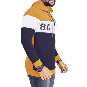 Vente en gros de sweats à capuche personnalisés 100% coton pour hommes style de rue sweats décontractés avec logo imprimé vierge - Product Image 5