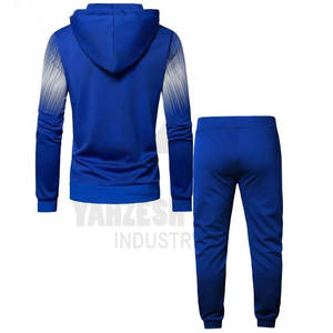 ชุดวอร์มผ้าคอตตอนไซส์ใหญ่พิเศษของผู้ชายชุดออกกำลังกายเล่นกีฬาแบบลำลองมีซิปสำหรับฤดูหนาว - Product Image 4