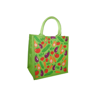 Sacs fourre-tout promotionnels en jute écologiques les mieux notés, à poignées imprimées, prix de gros, motif rayé, logo personnalisable