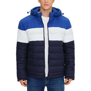 Veste d'hiver élégante pour homme grande taille, design personnalisé, doudoune matelassée, patchs brodés, respirante, en cuir de vache, imperméable, en coton - Product Image 1
