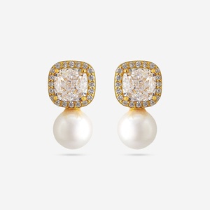 92.5 Silver <b>Crystal</b> <b>Earrings</b> 191566 - Product Image 1
