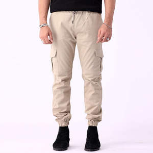 กางเกงคาร์โก้ผู้ชายผ้าฝ้ายลำลอง ติดกระดุม แห้งเร็ว ทรงตรง ลายเรียบ น้ำหนักเบา เหมาะสำหรับกิจกรรมกลางแจ้ง ทำงาน หรือสวมใส่แบบลำลอง ดีไซน์ทรงหลวม - Product Image 5